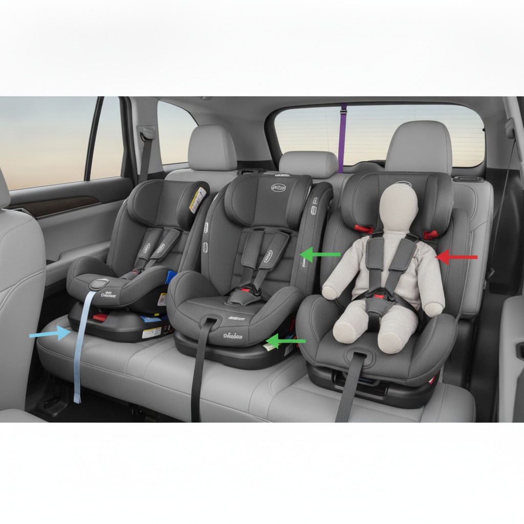 Comment Installer 3 Sièges Auto sur la Banquette Arrière ?